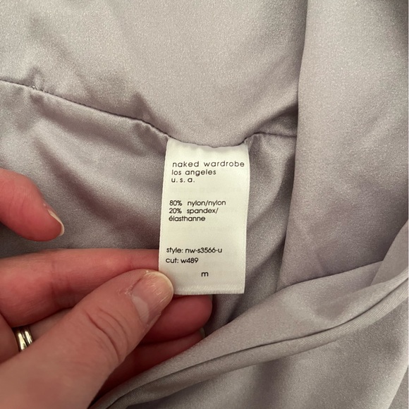 NWT Naked Wardrobe NW Shimmer Lilac Tube Top M - Picture 5 of 7